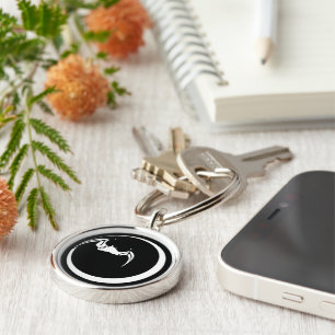 Mond und Fledermaus Schlüsselanhänger