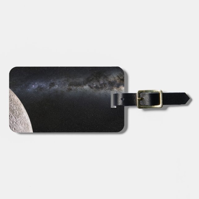 Mond und Galaxie Gepäckanhänger (Vorderseite horizontal)