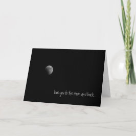 Mond und hintere Mond-Liebe-Gruß-Karte Karte