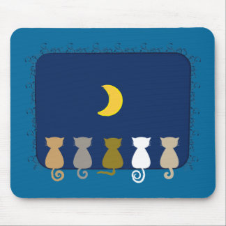 Mond und Katzen mousepad