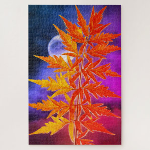 Mond und Leaf-Puzzle Puzzle