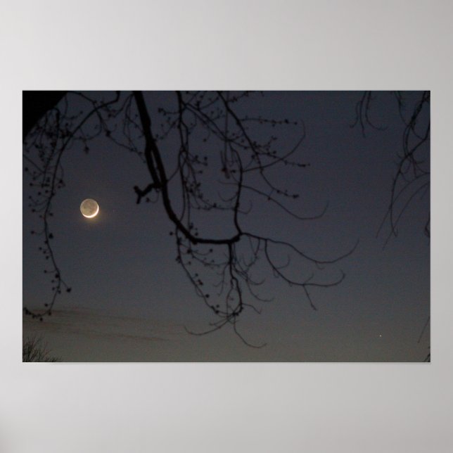 Mond und Merkur Poster (Vorne)
