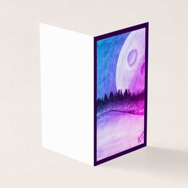 Mond und Planet - Lila (Vorderseite)