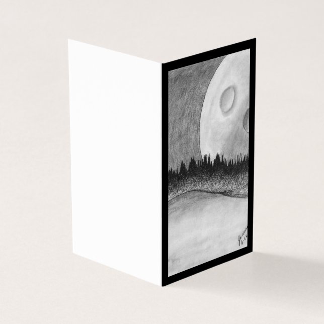 Mond und Planet - Schwarz (Vorderseite)