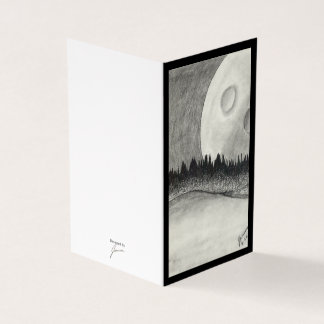 Mond und Planet - Schwarz