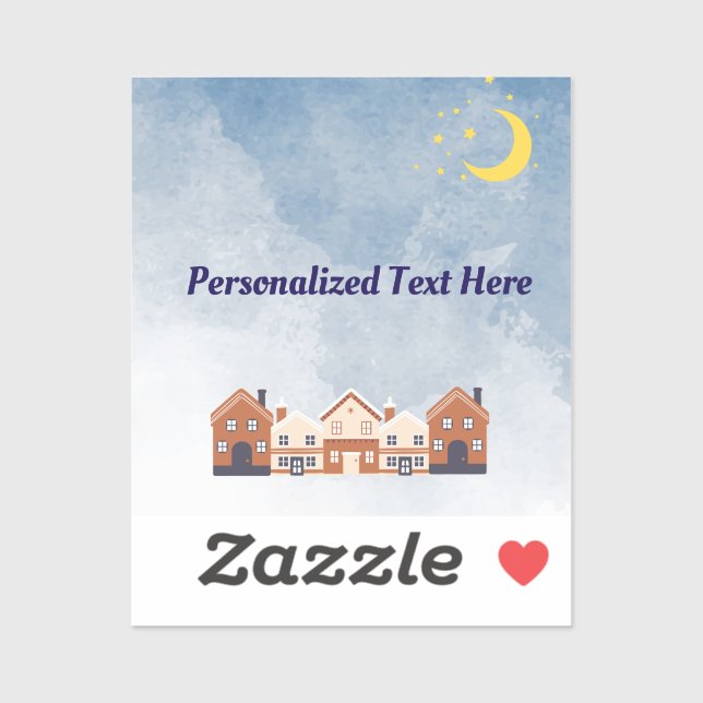 Mond und Sonne Aufkleber (Blatt)