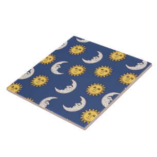 Mond und Sonne Fliese