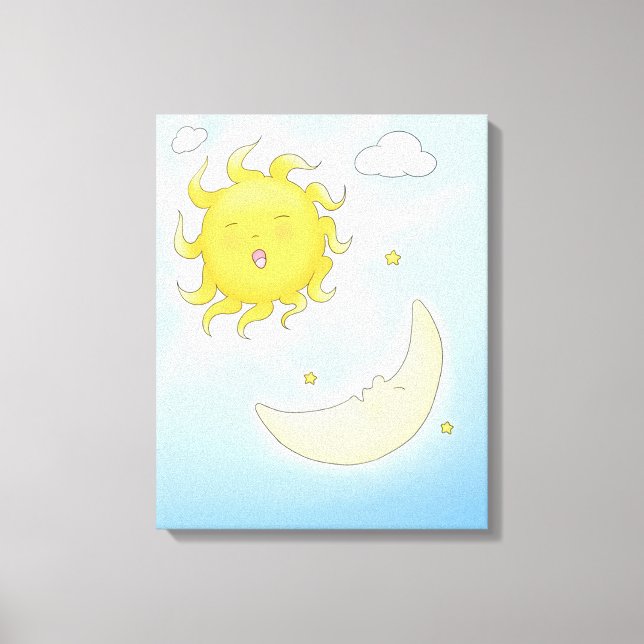Mond und Sonne Leinwanddruck (Vorderseite)