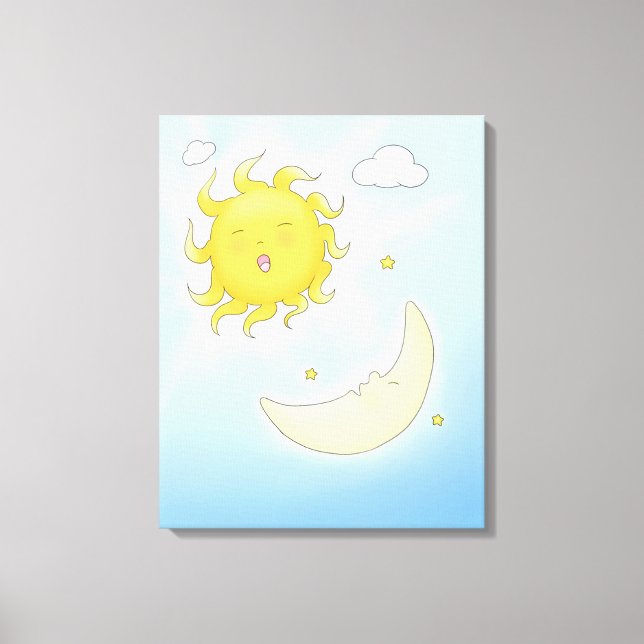 Mond und Sonne Leinwanddruck (Vorderseite)