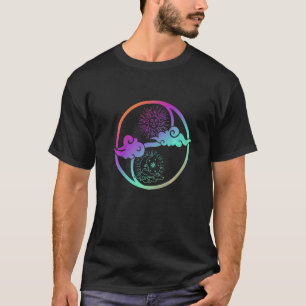 Mond Und Sonne Om Baum Des Lebens Buddhistisches M T-Shirt