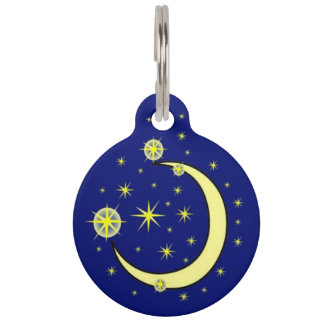 Mond und Stern-Haustier Identifikations-Umbau Haustiermarke