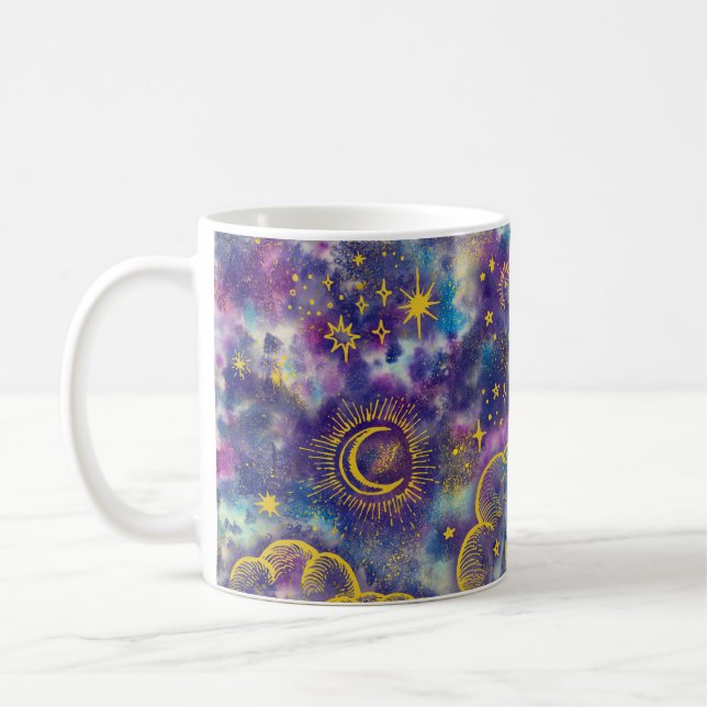 "Mond-und Stern-" klassische Kaffee-Tasse Kaffeetasse (Links)