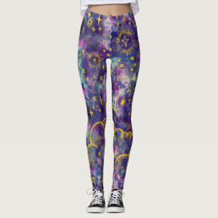 "Mond-und Stern-" Leggings-Strumpfhosen Leggings