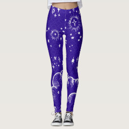 "Mond-und Stern-" Leggings-Strumpfhosen Leggings