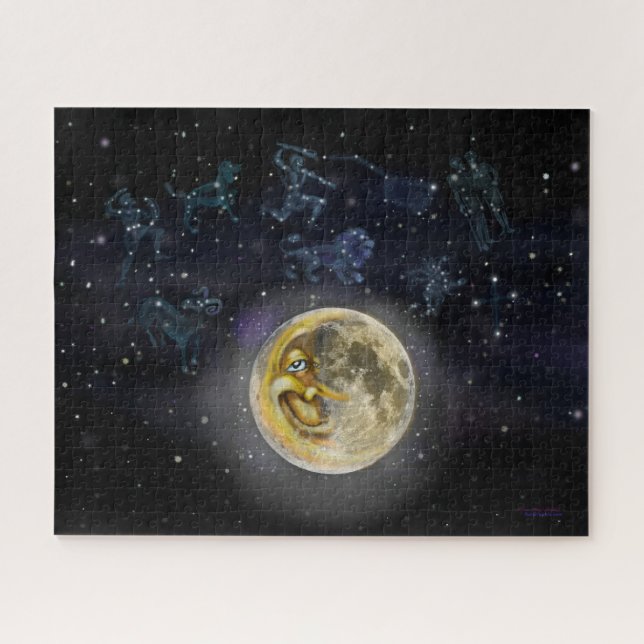 Mond und Sternbilder Puzzle (Horizontal)