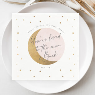 Mond und Sterne Baby Shower Serviette