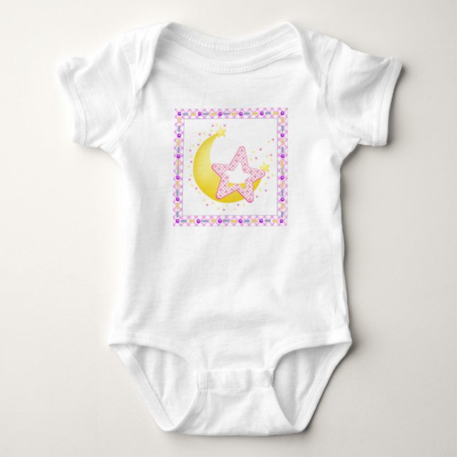 Mond und Sterne für Baby Strampler (Vorderseite)