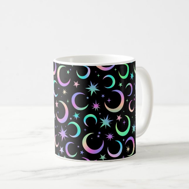 Mond und Sterne Kaffeetasse (VorderseiteRechts)