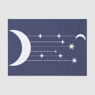 Mond und Sterne lila Nachthimmel Seidenpapier