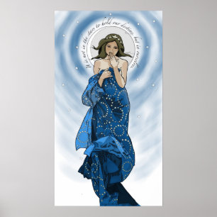 Mond und Sterne Mucha machen nochmals Poster