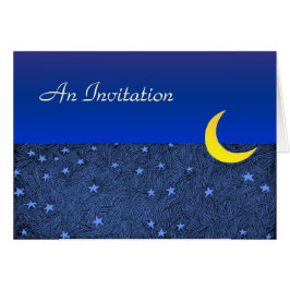 Mond und Sterne nach Maß geklappt Einladung