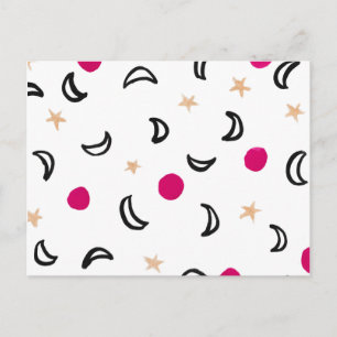 Mond und Sterne Postkarte