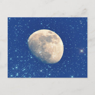 Mond und Sterne Postkarte