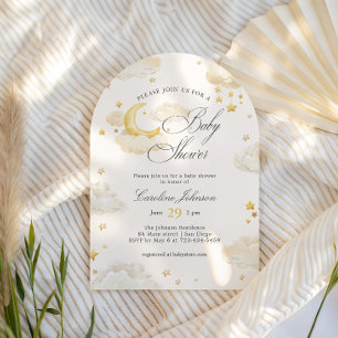 Mond und Sterne Träumereien Baby Shower Torbogen Einladung