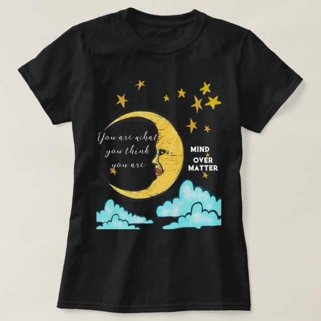 Mond und Sterne Verstand über Matter Shirt böse Au (Design vorne)