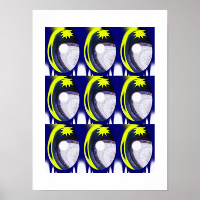 Mond- und Sternenkunst Poster (Vorne)