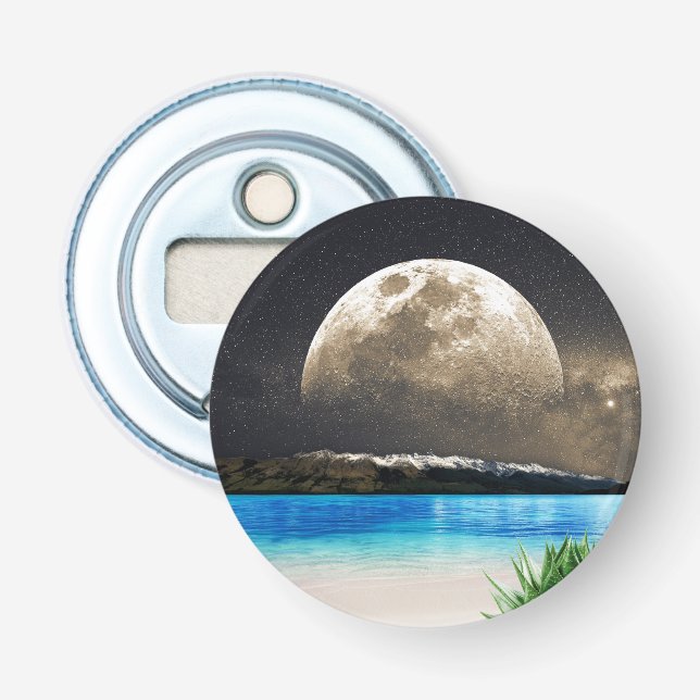 Mond und Strand Flaschenöffner (Vorderseite)