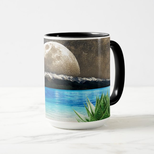 Mond und Strand Tasse (VorderseiteRechts)