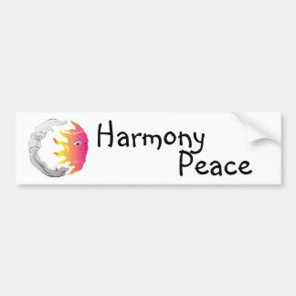 Mond und Sun, Harmonie, Frieden Autoaufkleber