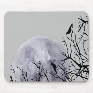 Mond und Vögel Mousepad