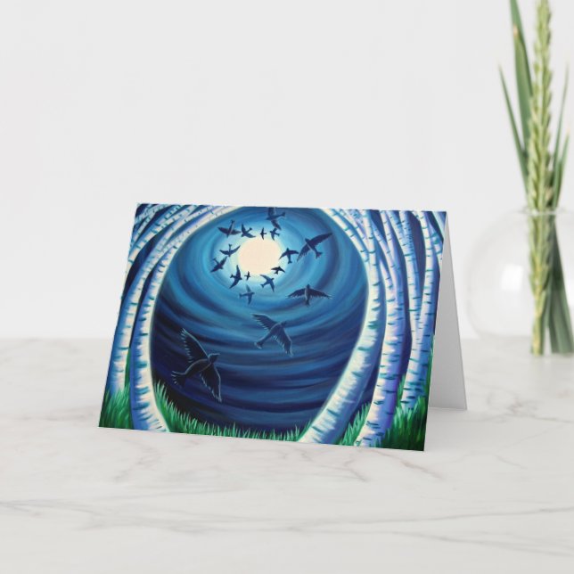 Mond und Vogelkarte, Aufstieg Karte (Vorderseite)