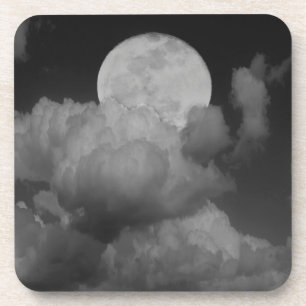 Mond und Wolken über Kansas Getränkeuntersetzer