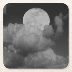 Mond und Wolken über Kansas Rechteckiger Pappuntersetzer