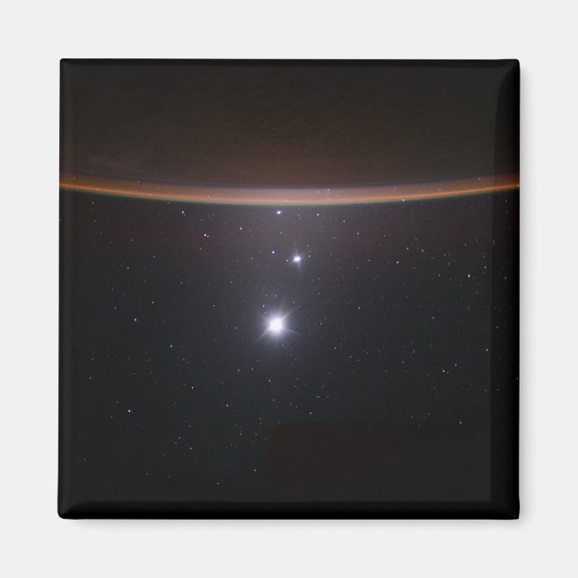 Mond, Venus, Jupiter & Earth (ISS) (NASA) (Space) Magnet (Vorne)