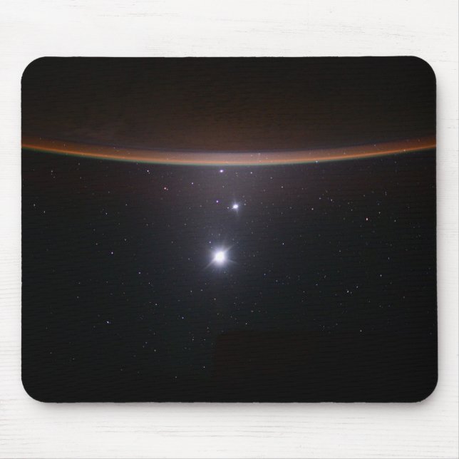 Mond, Venus, Jupiter & Earth (ISS) (NASA) (Space) Mousepad (Vorne)