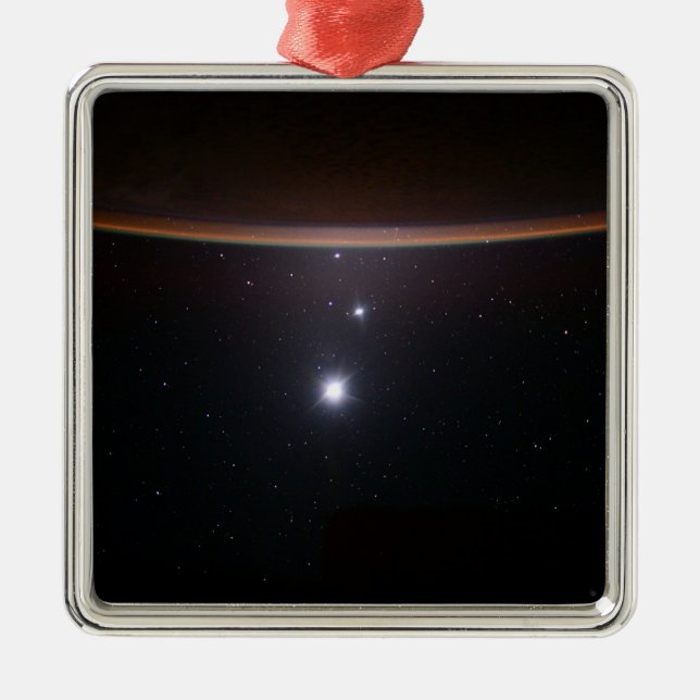 Mond, Venus, Jupiter & Earth (ISS) (NASA) (Space) Ornament Aus Metall (Vorne)