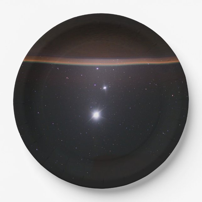 Mond, Venus, Jupiter & Earth (ISS) (NASA) (Space) Pappteller (Vorderseite)