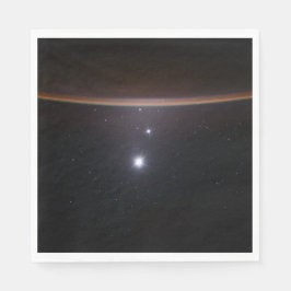Mond, Venus, Jupiter & Earth (ISS) (NASA) (Space) Serviette