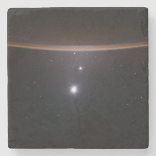 Mond, Venus, Jupiter & Earth (ISS) (NASA) (Space) Steinuntersetzer