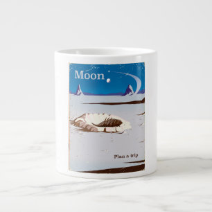 Mond - vintage Sci-Fi-Reiseposter Jumbo-Tasse