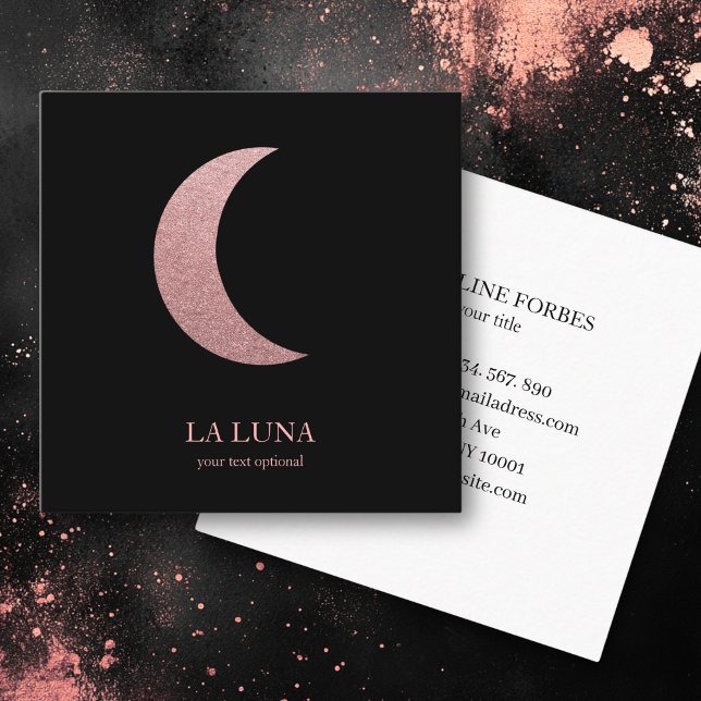 Mond  Visitenkarte (Rose-Gold Moon Business Card.)