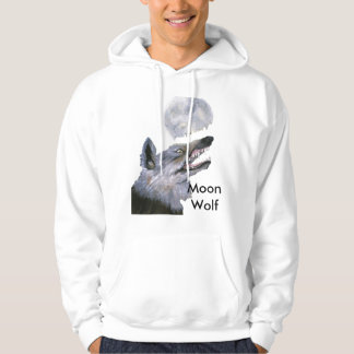 Mond-Wolf-helfende Obdachloser Hoodie