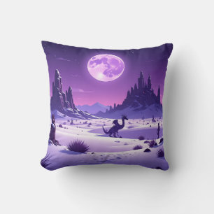 Mond-Wurm-Flanelldecke – Lila Drache unter d Kissen