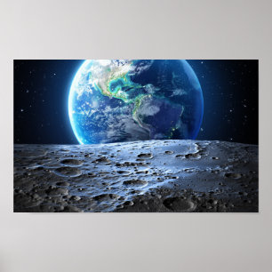 Mond zur Erde - Poster