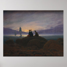 Mondaufgang am Meer (von Caspar David Friedrich) Poster