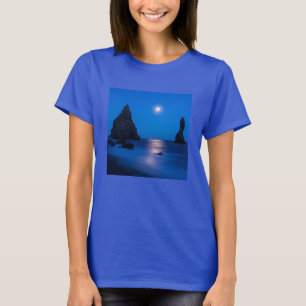 Mondaufgang Reflexion Island, Reynisdrangur T-Shirt